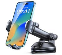 CIRYCASE Soporte Móvil Coche, [Agarre Superior] Sujeta Movil Coche 360° Giratorio para Parabrisas/Salpicadero, Suporte Telemovel Carro con Almohadilla Gel Fuerte & Brazo Extensible para Teléfonos 4-7”
