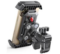 CIRYCASE Soporte Movil Moto [Antivibración Mejorado], Súper Estable Soporte Movil Bicicleta, 360° Rotación y Ajustable Suporte Telemóvel Moto Compatible con iPhone 16/15/14, Galaxy, 4,7-6,8" Teléfonos