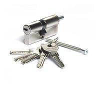 CISA 10E3022601200C5 Cilindro europeo Asix, latón niquelado, 30/35