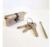 CISA 10G30210012; Cilindro europeo C2000; latón niquelado; 33/33 mm; preparado para montaje de pomo