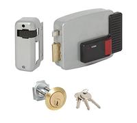 CISA 111610702 11610-70-2 Cerradura EEPTRICA APLICAR Cilindro DESprendido SX, 12 V, Pintado Gris Aluminio, Entrata 70