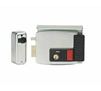 CISA 111731502, cerradura eléctrica para aplicar, entrada de 50 mm, cierre manual de mando, techo protector, bajo el cuello, botón, retenedor de día, mano izquierda