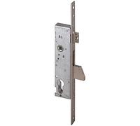 CISA 146215250 - Cerradura de rosca de cerrojo con cilindro para montantes, versión de cerrojo y pestillo, frontal de acero inoxidable, entrada 25, Ambidestra