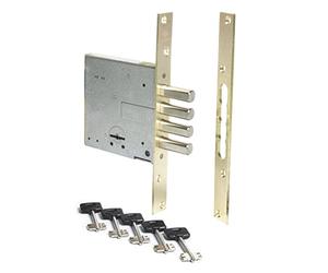 CISA 1570286000000C5 - Cerradura de enroscar de doble mapa de 4 mandos, solo cierre, 4 pistones, acero, entrada 60, mano ambidiestra, 5 llaves