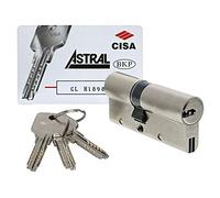 Cisa Astral - Cilindro de cerradura de perfil europeo - Latón, plateado, 0A3S112012