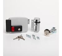 CISA - Cerradura eléctrica para aplicar 111670601N7 - Cerradura eléctrica CISA con botón interior - Pestillo y cerrojo - Cerradura para puerta exterior entrada 60 regulable - mano derecha