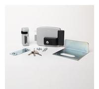 CISA - Cerradura eléctrica para aplicar 111721802N7 - Cerradura eléctrica CISA de acero pintado con llave interna - Cerradura puerta exterior entrada 80 regulable - mano izquierda