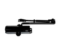 CISA - Cierrapuertas CISA con cremallera con parada 16047103044 Serie 604 - Cierrapuertas con velocidad de cierre ajustable - Cierres de puerta para puertas máx. 80 kg - Negro
