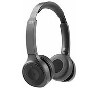Cisco Auriculares 730, Auriculares Bluetooth inalámbricos Dobles con Estuche, Adaptador Bluetooth HD USB-A, Cables USB-A y de 3,5 mm, Negro carbón, garantía Limitada de 1 año (HS-WL-730-BUNA-C)