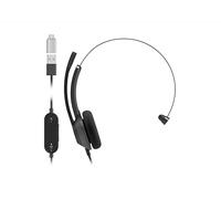 Cisco Auriculares 321Q USB-C, Auriculares Simples con Cable supraurales, Controlador de Microsoft Teams con USB-C, Negro carbón, garantía Limitada de 2 años (HS-W-321Q-C-USBC)