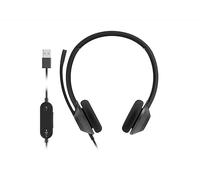 Cisco Auriculares 322Q USB, Auriculares Dobles con Cable supraurales, Controlador de Microsoft Teams con USB-A, Negro carbón, garantía Limitada de 2 años (HS-W-322Q-C-USB)