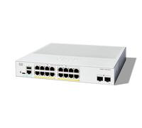 Cisco Catalyst 1300-16P-2G-Managed-Switch, 16-Port-GE, PoE, 2 x 1-GE-SFP, einges