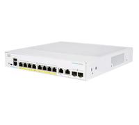 Cisco - CBS250-8PP-E-2G-EU - CBS250 Smart 8-port GE, Partial PoE, Ext PS, 2x1G Combo