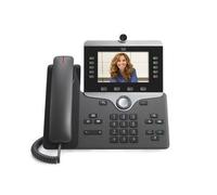 Cisco Cisco CP-8845 SIP Teléfono SIP de 5 líneas con pantalla a color de 5" y cámara de vídeo