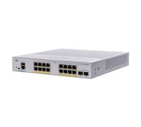 Cisco Conmutador administrado Business CBS350-16FP-2G | 16 Puertos GE | PoE Completo | 2x1G SFP | Protección Limitada de por Vida (CBS350-16FP-2G)