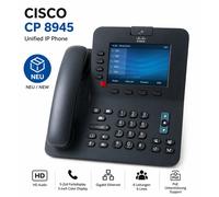 Cisco CP-8945-L-K9 IP Teléfono Voip Gigabit Poe HD Voz Color Pantalla Nuevo WM3