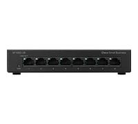 Cisco SF 100D-08 No administrado Negro - Switch de Red (No administrado)