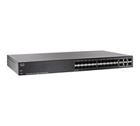 Cisco Small Business SG300-28SFP Gestionado L3 Negro - Switch de red (Managed network switch, L3, 1000BASE-T,100BASE-T,10BASE-T, IEEE 802.1ab,IEEE 802.1D,IEEE 802.1p,IEEE 802.1Q,IEEE 802.1s,IEEE 802.1w,IEEE 802.1x,IEEE..., 16384 entradas, 56 Gbit/s)
