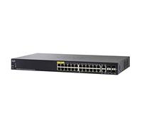 Cisco Small Business SG350-28MP - Switch - L3 - Managed - 24 X 10/100/1000 (PoE+) + 2 X GIGABIT SFP + 2 X Combo GIGABIT SFP - Rack-MOUNTABLE - PoE+ (382 W)
