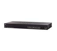 Cisco Switch administrado apilable SX350X-08 de Cisco con 8 Puertos 10 Gigabit Ethernet (GbE), 6 Puertos 10GBase-T más 2 SPF+ de combinación de 10 G, protección Limitada de por Vida (SX350X-08-K9-EU)
