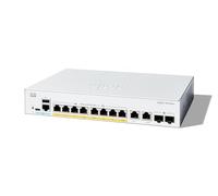 Cisco Switch administrado Catalyst 1300-8FP-2G, GE de 8 Puertos, PoE Completo, Combo GE 2x1, protección Limitada de por Vida (C1300-8FP-2G)