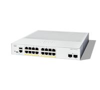 Cisco Switch administrado Cisco Catalyst 1300-16FP-2G, GE de 16 Puertos, PoE Completo, SFP GE 2x1, protección Limitada de por Vida (C1300-16FP-2G)
