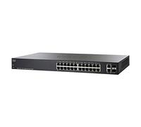 Cisco Switch Inteligente SG220-26P de Cisco con 26 Puertos Gigabit Ethernet (GbE) con 2 SFP de combinación Mini-GBIC Gigabit Ethernet, PoE de 180 W, protección Limitada de por Vida (SG220-26P-K9-EU)