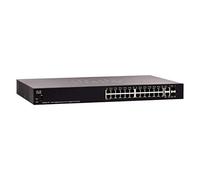 Cisco Switch inteligente SG250X-24P de Cisco con 24 Gigabit Ethernet (GbE) + 4 SFP+ de combinación de 10 Gigabit Ethernet, PoE de 195 W, protección limitada de por vida (SG250X-24P-K9-EU)