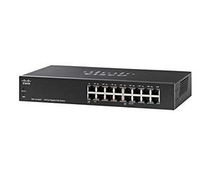 Cisco Switch no administrado SG110-16HP de Cisco con 16 Puertos Gigabit Ethernet (GbE) más PoE de 64 W, protección Limitada de por Vida (SG110-16HP-EU)