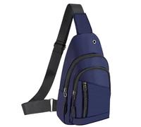 CisFyxia Bolso cruzado pequeño para mujeres y hombres, casual, ligero, mochila atlética, mochila deportiva con cremallera para el hombro, Azul, Medium