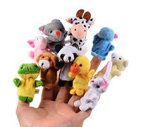 Cisixin 10 Pedazos del Bebé Dedo de Las Marionetas de Dedo Marionetas de Mano Animales de Juguete Lindo del Bebé
