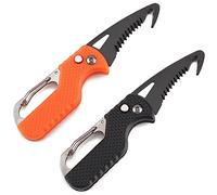 Cisixin 2 Pcs Cuchillo Plegable, Cuchillo de Acero Inoxidable con Llavero para Acampar, Picnic, Caza, Pesca, Camping y Supervivencia, Color Aleatorio