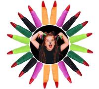 Cisixin 20 Piezas de Dedos Falsos de Halloween, Dedos de Bruja Coloridos, Uñas de Brujas Aterradoras, Falso Zombie Dedos, Uñas de Vampiro para Halloween Cosplay Party Prop