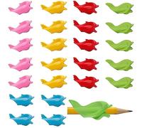 Cisixin 24 Piezas Agarres para Lápices, Adaptador y Corrector De Escritura en Silicona para Niños en Edad Preescolar - Soporte De Escritura