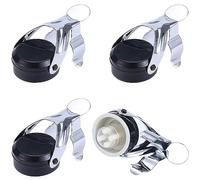 Cisixin 4 Piezas Tapón para Botella Champagne, Tapón de Vino al Vacío, Tapón de Vino de Acero Inoxidable, Tapón para Cava, para Accesorios de Barware y Cocina Mantiene el Vino Fresco