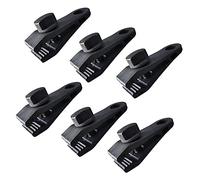 Cisixin 6PCS Clips de Lona,Pinza de Sujeción de Carpa de Plástico para Camping al Aire Libre,para Camping, Lonas, Caravanas, Tela para Sombra de Jardín,Negro