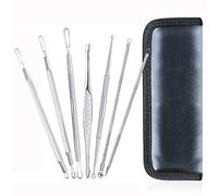Cisixin Acné Removal Needle, Blackhead Remover Herramienta?1set (7pcs) portátil profesional de acero inoxidable pinzas aguja Squeeze eliminar puntos negros acné extractor pines extractor de herramientas.