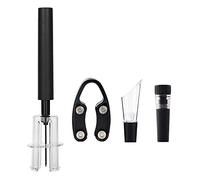 Cisixin Sacacorchos de Presión de Aire, Sacacorchos para Botellas, Kit de Abridor de la Botella del Vino con Corta Cápsulas, Vertedor de Vino, Tapón de Vino Silicona de Vacío Casa, Fiestas