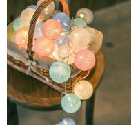 Ciskotu Guirnalda Luces Interior 20 Bolas de Algodón 3,3M Batería, Resistente al agua IP44, Luz LED para Habitación Mesa Estante Patio Cafetería Fiesta Boda