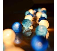 Ciskotu Guirnalda Luces Interior 20 Bolas de Algodón Batería, 3,3 m Luz Led para Habitación Mesa Estante Patio Cafetería Fiesta Boda