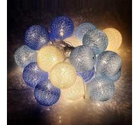 Ciskotu Luces de Bola de Algodón, 20 Cadena de Luces de Algodón LED Decoración Romántica para Bodas Fiestas Jardines Navidad