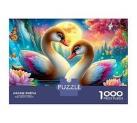 Cisne 1000 Piece Premium Cardboard Moonlight Cisnes Family Jigsaw Puzzle Digital Detox Birthday Gift Precision Cut Anti-Glare 70x50cm/1000pcs