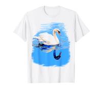 Cisne Animal Naturaleza Zoológico Pintura Obra De Arte Abstracto Cisne Camiseta