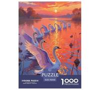Cisne Blancs Puzzle 1000 Piezas Lago Puzzles Juego De Paciencia Y Reflexión Decoración Interior De Cartón 100% Reciclado para Adultos Y Niños Mayores De 14 Años 70x50cm/1000pcs