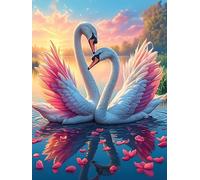 Cisne con Alas de Ángel in A Magical Lake Rompecabezas 300 Piezas Cartón Para Expertos Mascota de Vida Silvestre Actividad Familiar Educativa Hobby Colección Reunión Familiar Juegos Regalo Sorpresa 30