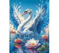 Cisne con alas de ángel Puzzles 500 Piezas Construir DIY 3D Animal Salvaje Mascota Rompecabezas para Adultos Maquetas Educativas Aliviar Estrés Estera Portátil 500 PCS