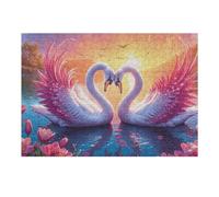 Cisne corazón Puzzle 300 Piezas Aliviar Estrés Profundo Bestias fantásticas Rompecabezas Familiar para Hombres Y Mujeres Obra De Arte Decorativo Hogar 300 PCS