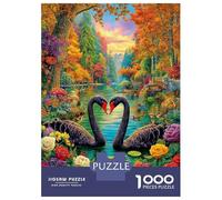 Cisne del Amor Rompecabezas 1000 Piezas,Puzzle Difícil para La Familia - Tiempo De Calidad Y Diversión 70x50cm/1000pcs
