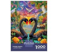 Cisne del Amor Rompecabezas 1000 Piezas,Puzzle Difícil para La Familia - Tiempo De Calidad Y Diversión 52x38cm/1000pcs