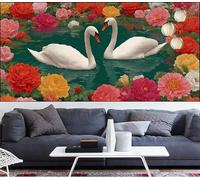 Cisne Diamond Painting Grande 70x200cm Pintura de Diamante Adultos Flor Diamond Art,DIY Cristal Artes Artesanal Bordado Lienzo Kits de Punto de Cruz Manualidades Adultos para Decor Regalos VQ-1066